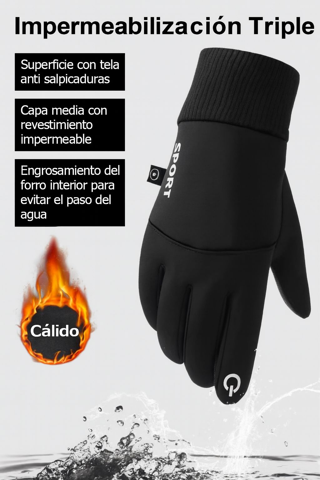 10 Pares Guantes Moto Impermeables Antideslizantes Dedo Tactil Unisex