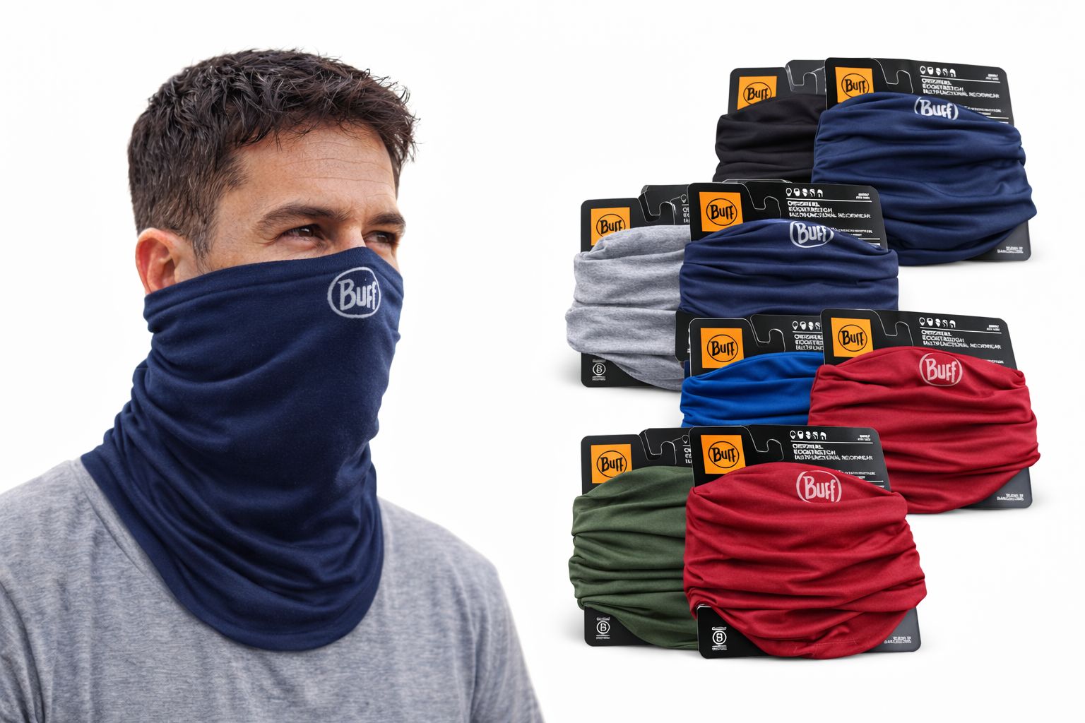 10 Pz Buff Cuellera para Moto Ciclismo Running