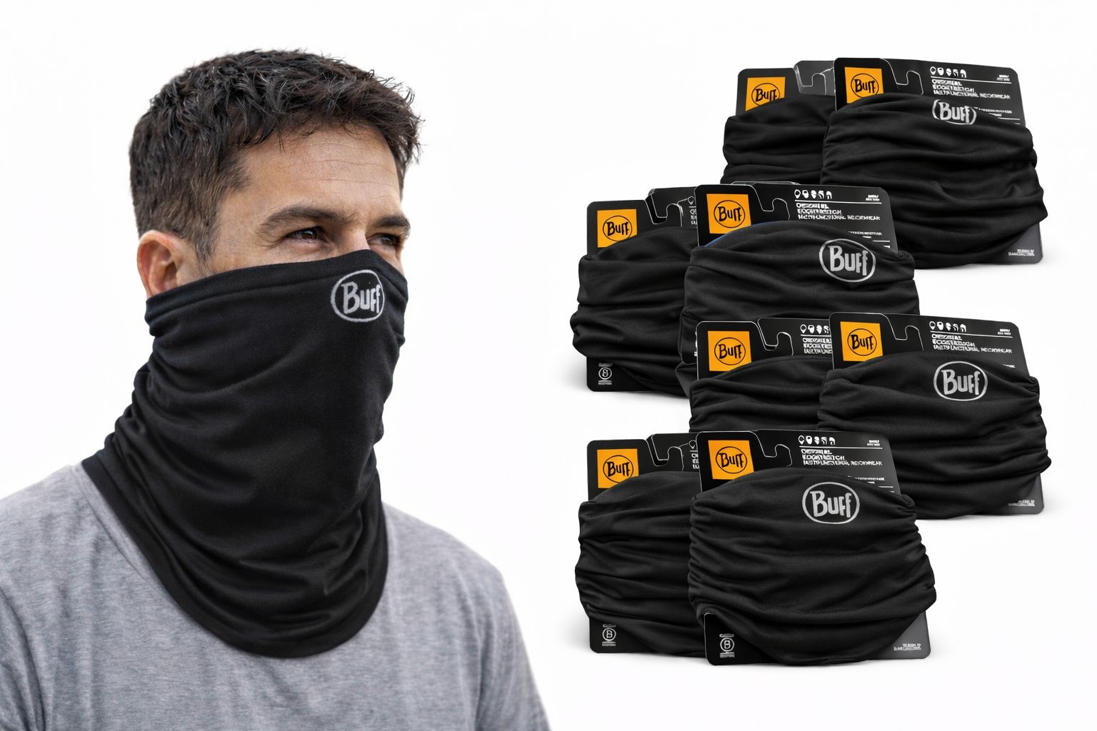 10 Pz Buff Cuellera para Moto Ciclismo Running